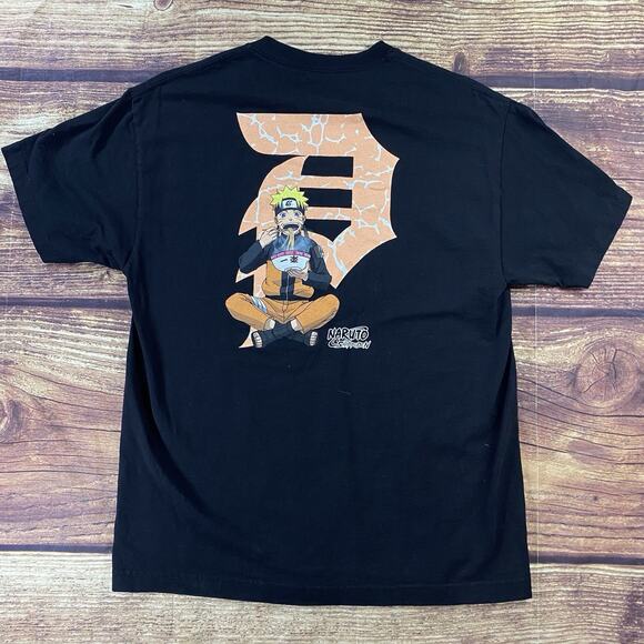 Primitive x Naruto Shippuden T Shirt Men's Sz L Black Ramen Noodles 2-Sided Tee - Picture 1 of 6
